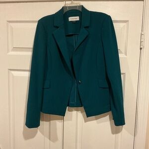Calvin Klein Teal Blazer Size 10